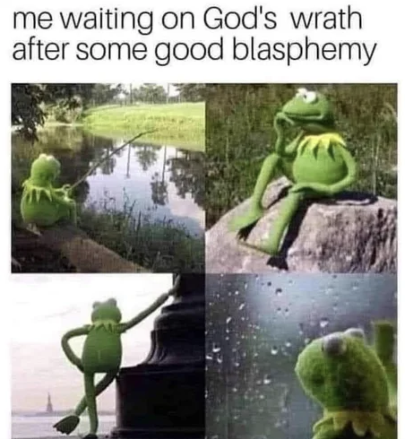 kermit the frog blasphemy meme